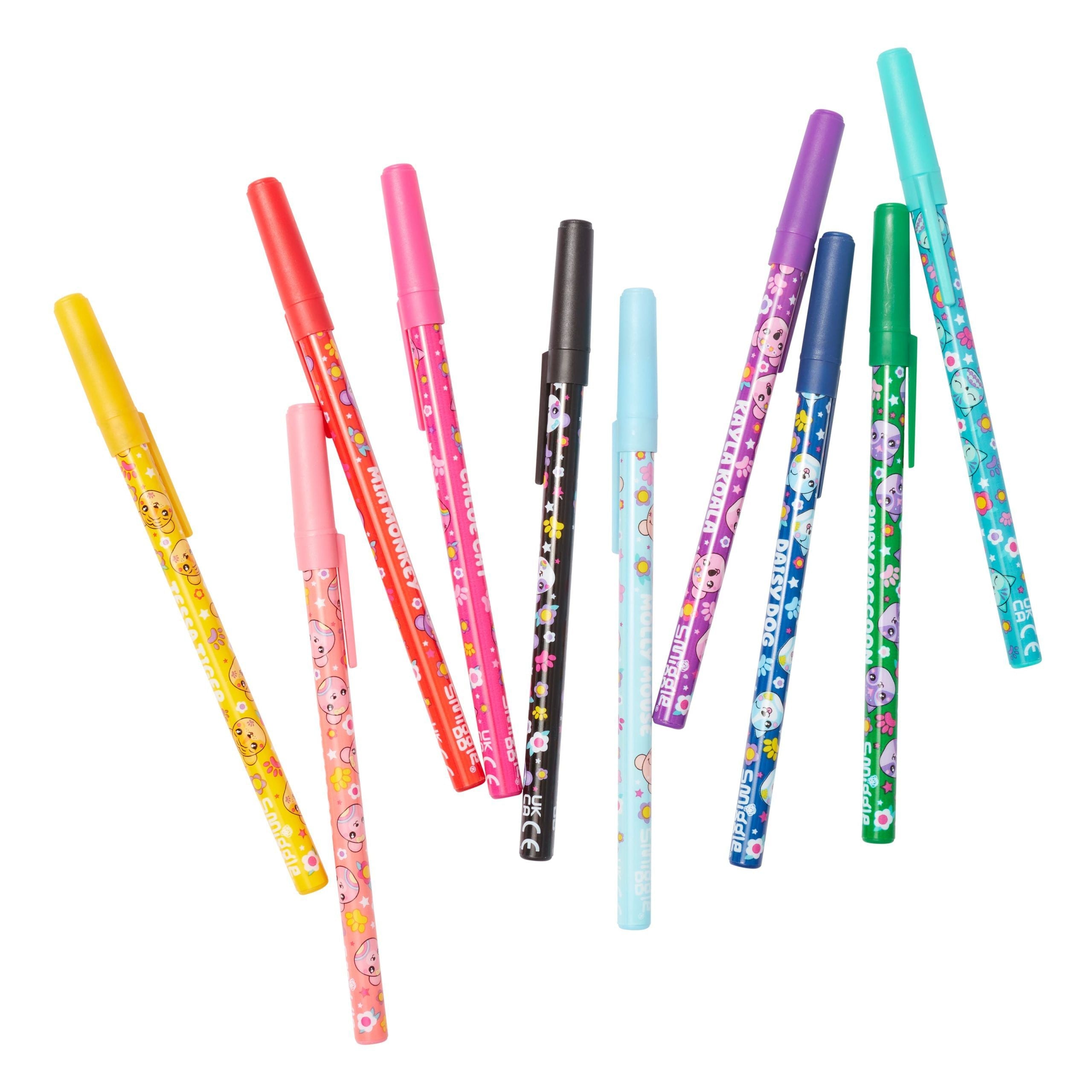 Smiggle - Paquete de 10 lápices de colores perfumados Little Pals
