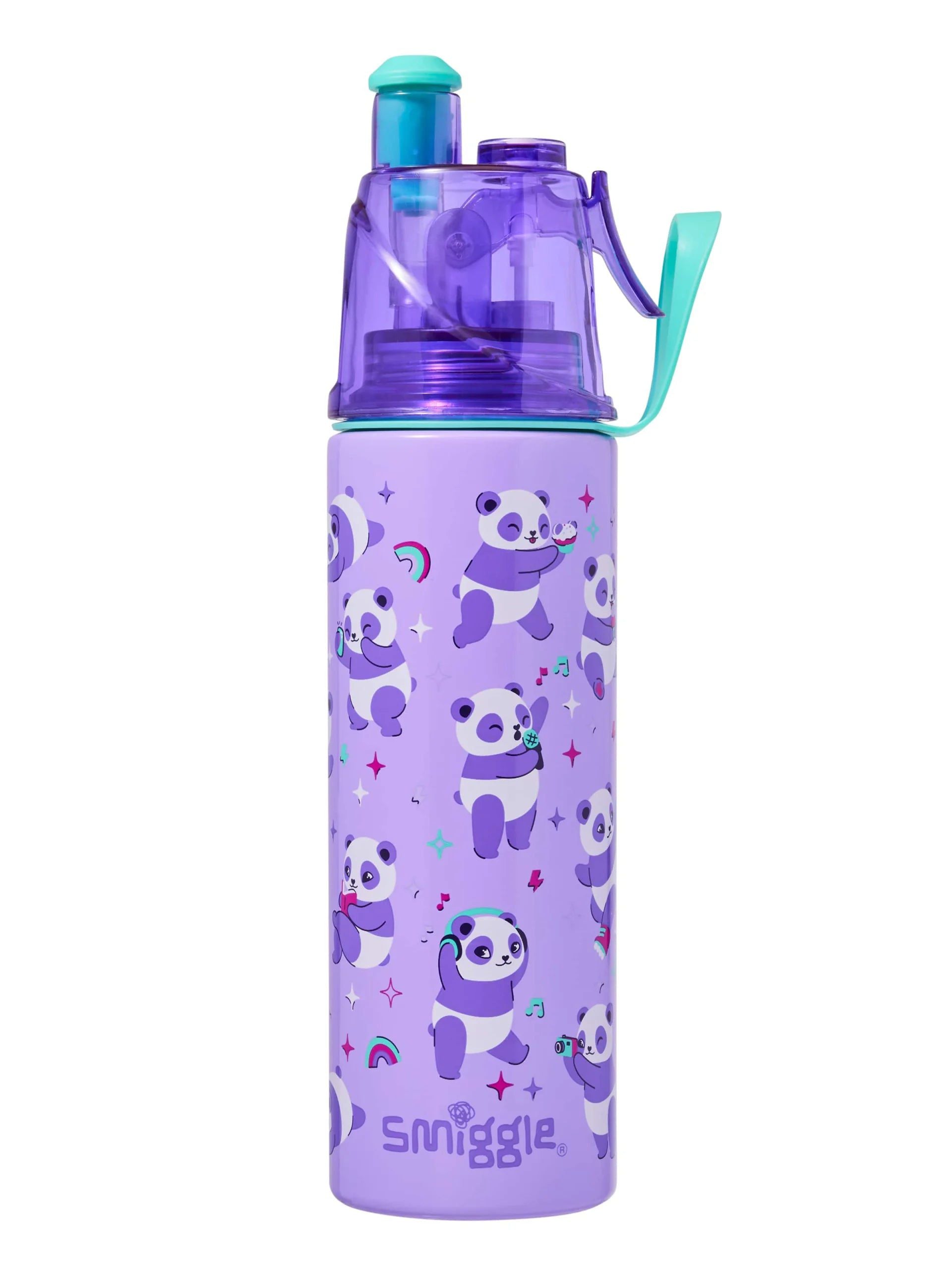Smiggle - Botella de acero de 500 ml Livin con pulverizador