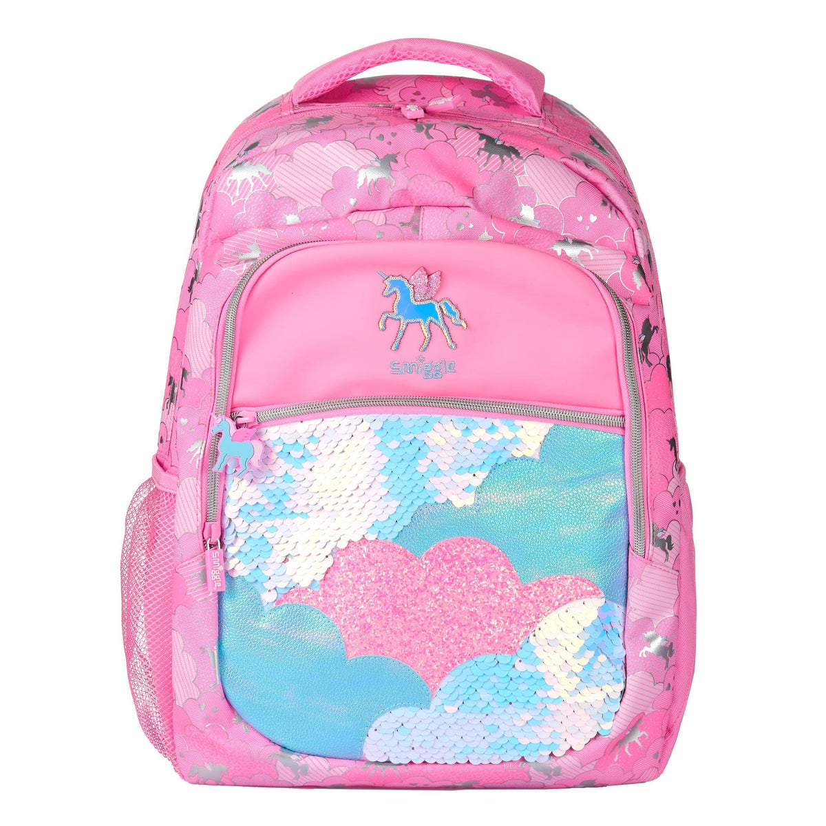 Smiggle - Mochila clásica de unicornio rosa Lunar