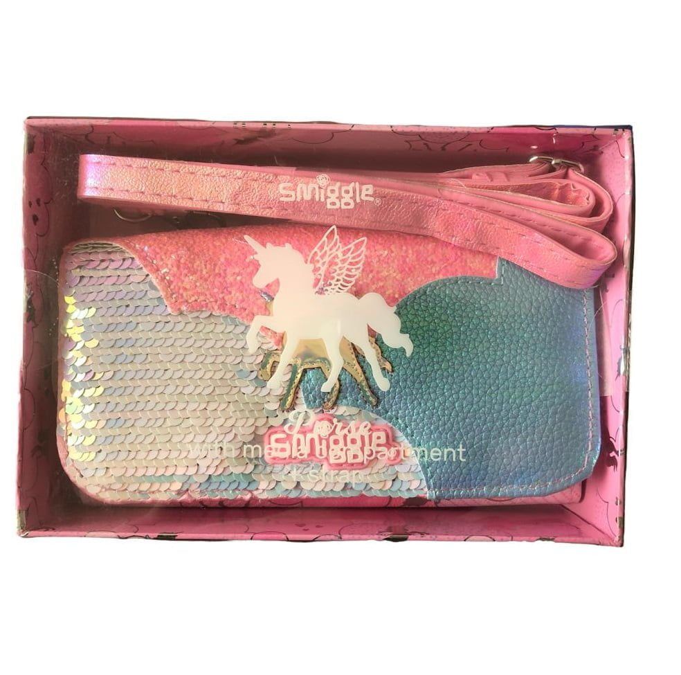 Smiggle - Monedero, bolso de mano y bandolera Lunar Unicorn