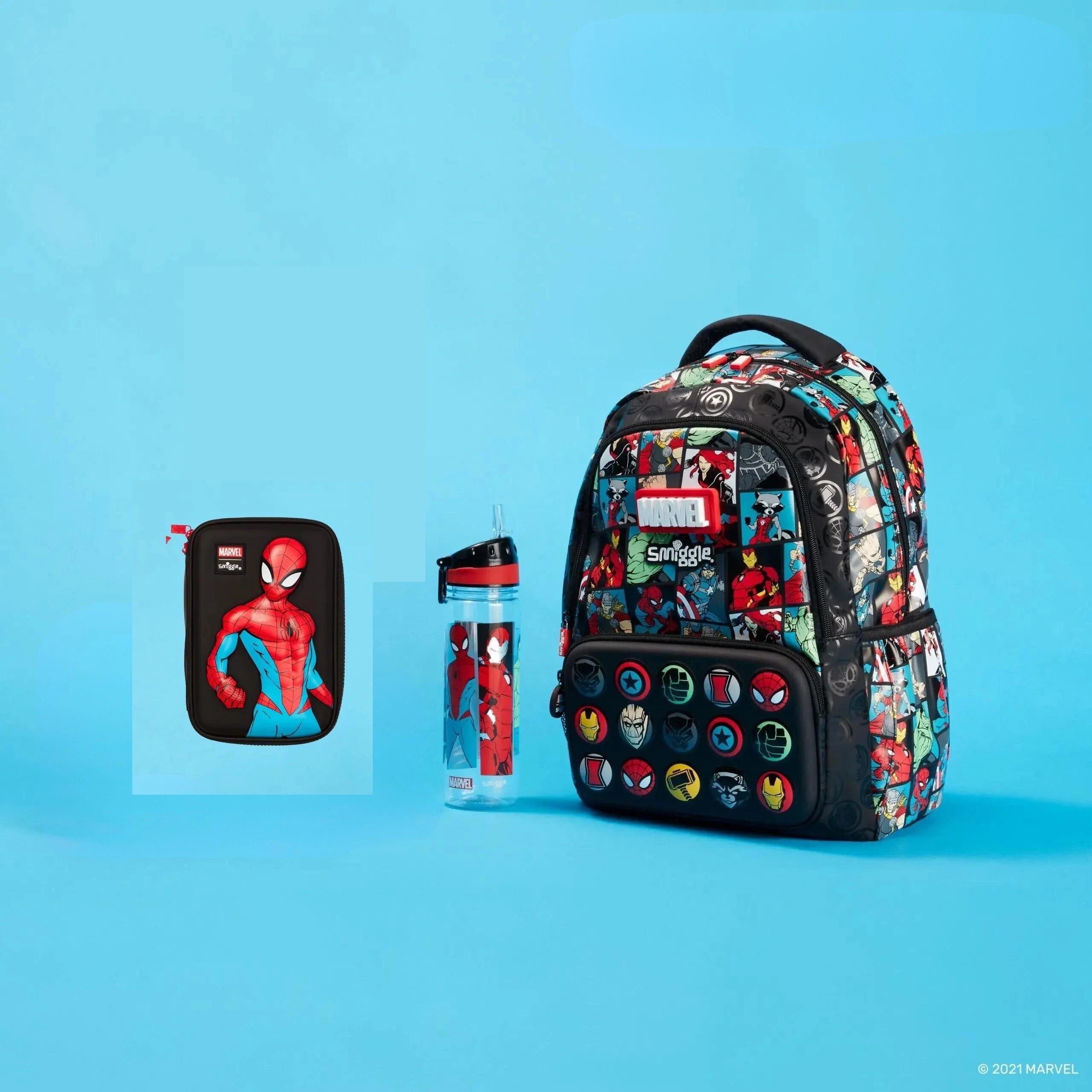 Smiggle - Set de 3 Mochilas Escolares de Marvel