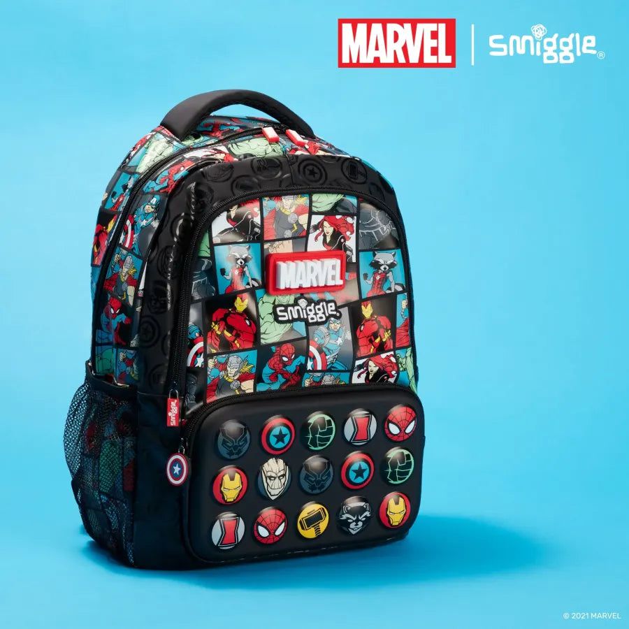 Smiggle - Set de 3 Mochilas Escolares de Marvel