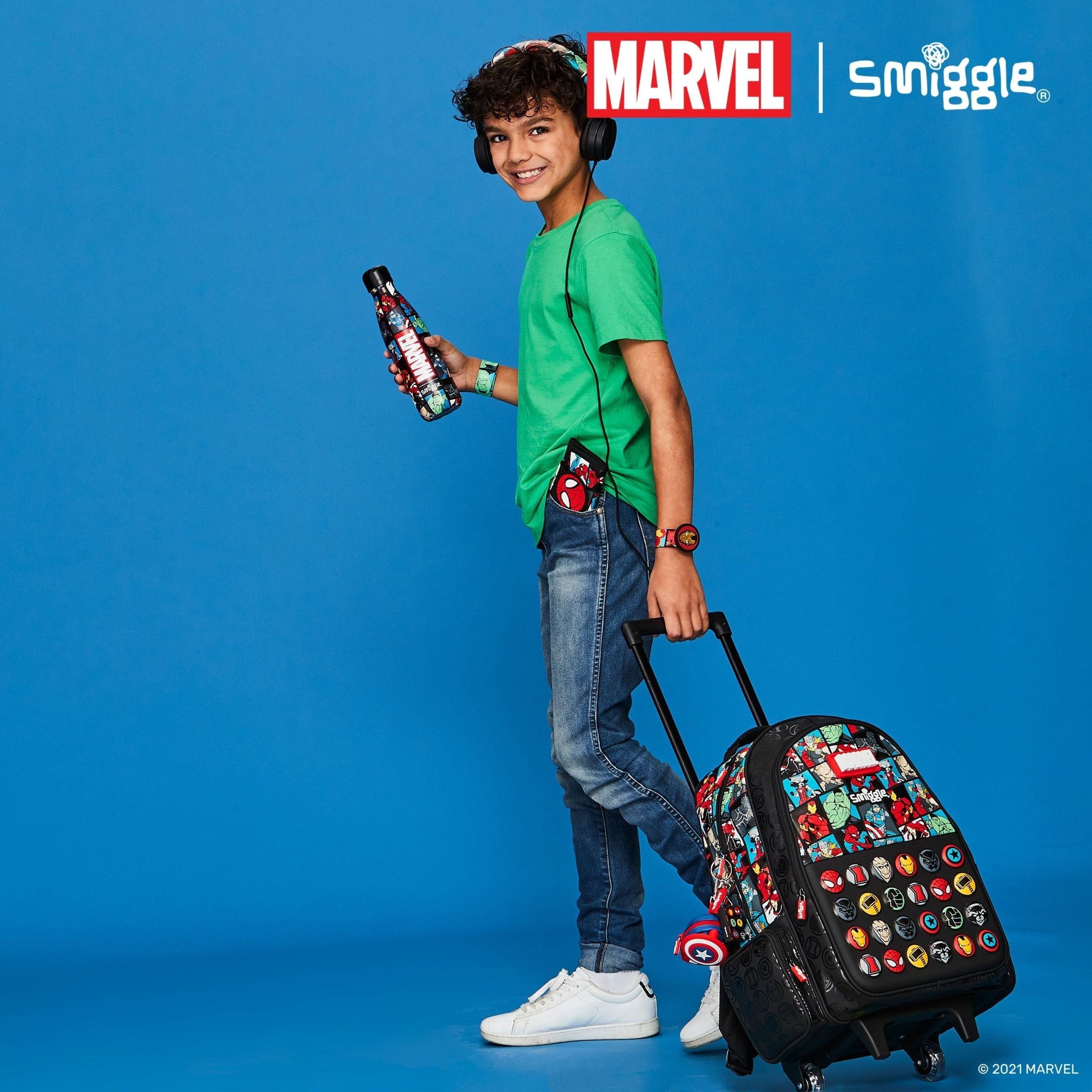 Smiggle - Mochila con Ruedas y Luces Marvel