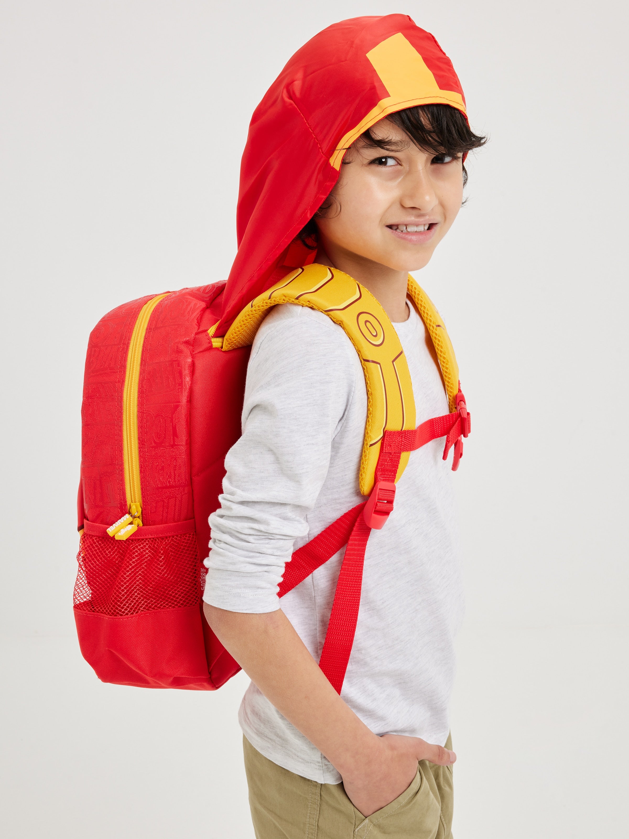 Smiggle - Mochila de guardería con capucha Marvel Iron Man