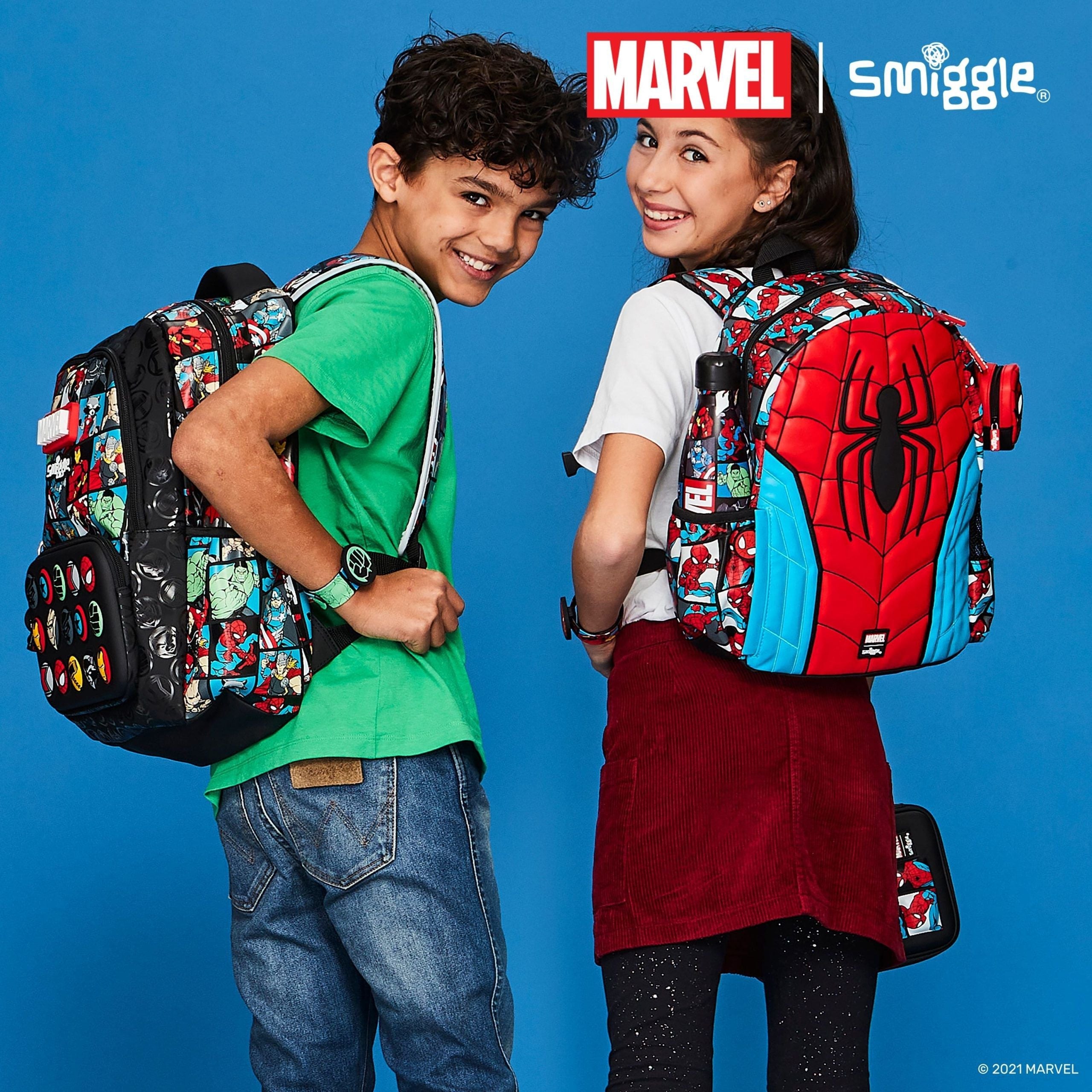 Smiggle - Mochila con capucha de Spider-Man Marvel Junior