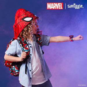Smiggle - Mochila con capucha de Spider-Man Marvel Junior