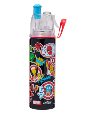 Smiggle - Marvel Botella de acero de 500 ml con pulverizador