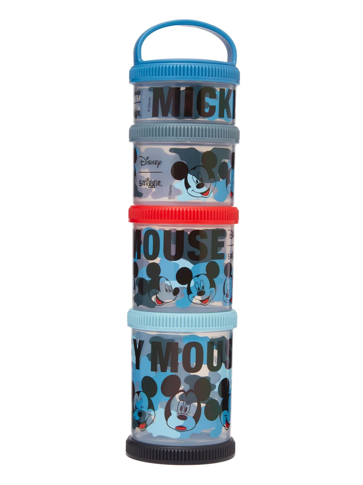 Smiggle - Contenedores de aperitivos y meriendas Mickey Mouse (paquete de 4)