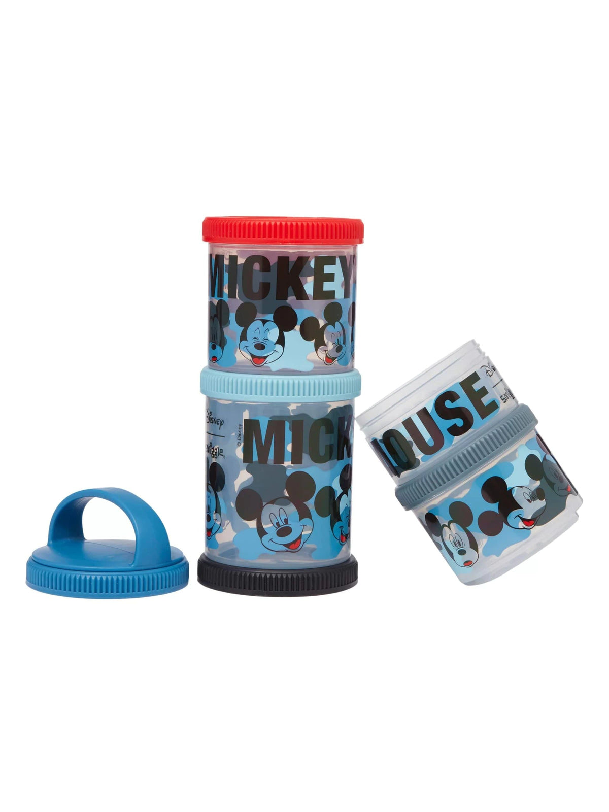 Smiggle - Contenedores de aperitivos y meriendas Mickey Mouse (paquete de 4)