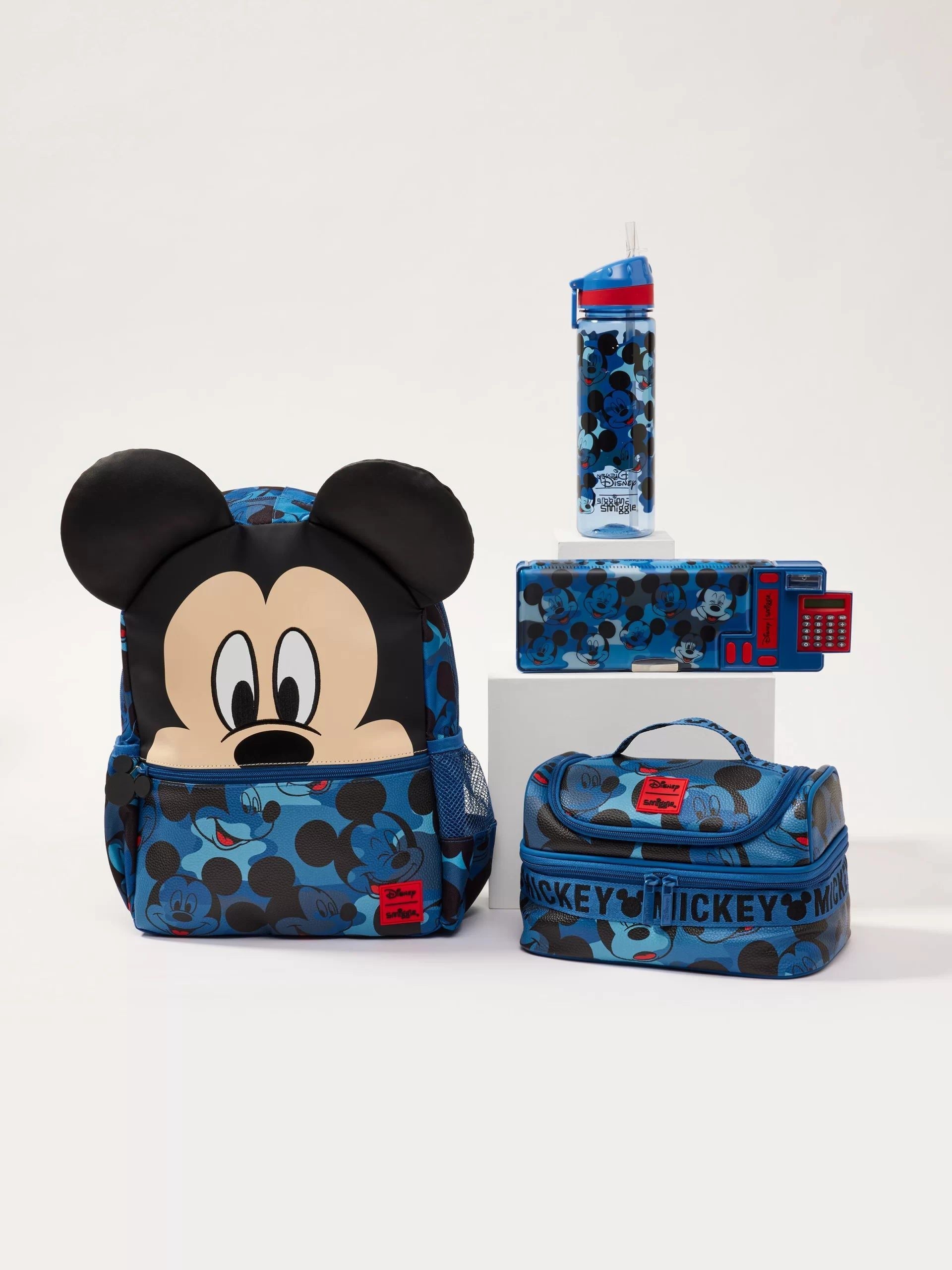 Smiggle - Set de 4 mochilas escolares junior de Mickey Mouse