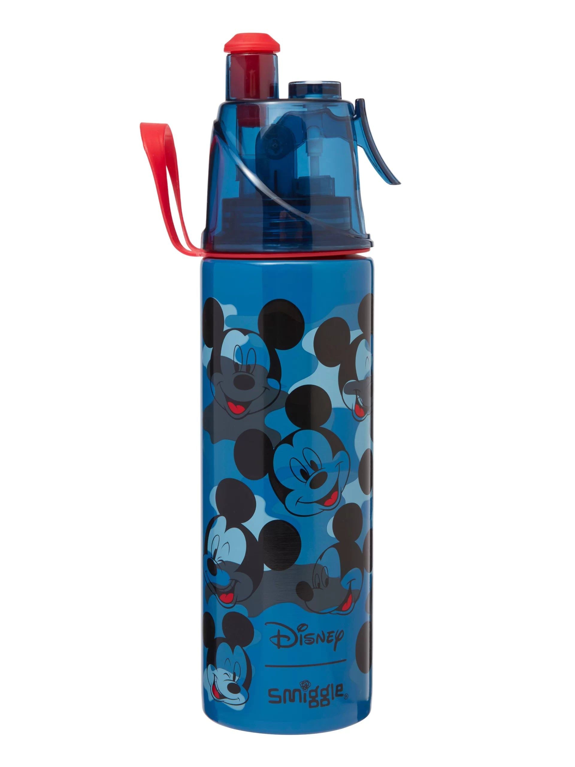 Smiggle - Botella de acero de 500 ml con pulverizador de Mickey Mouse