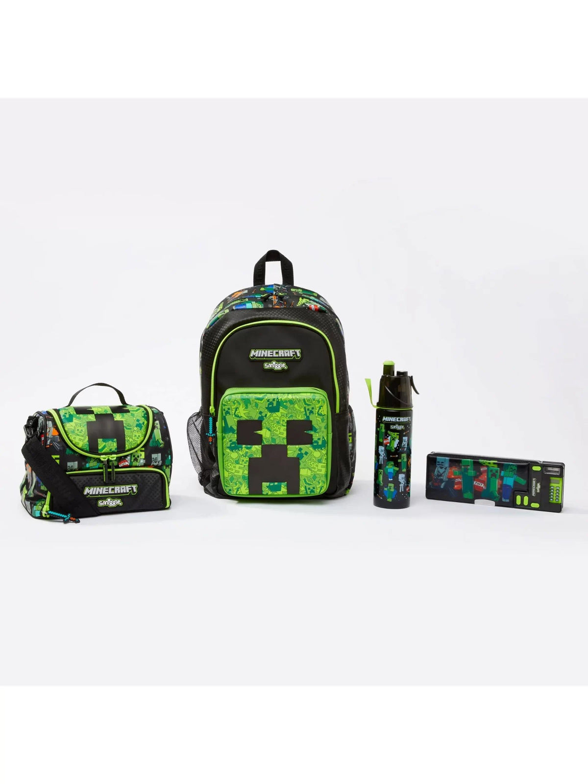 Smiggle - Set de 4 mochilas escolares Minecraft