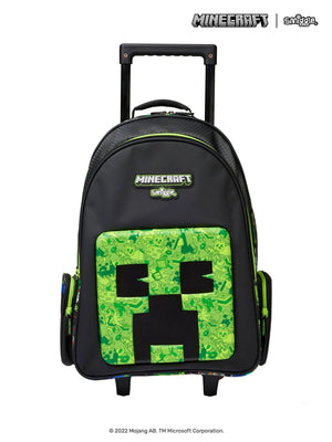 Smiggle - Mochila con ruedas iluminada de Minecraft