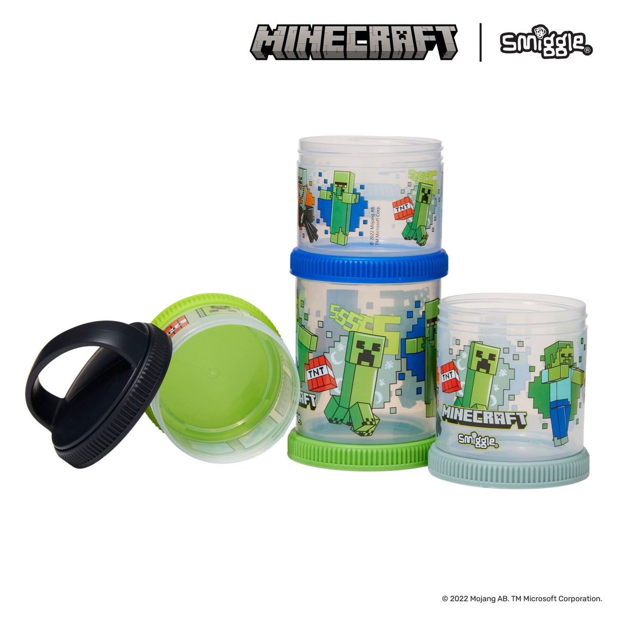 Smiggle - Recipiente de galletas y aperitivos de Minecraft