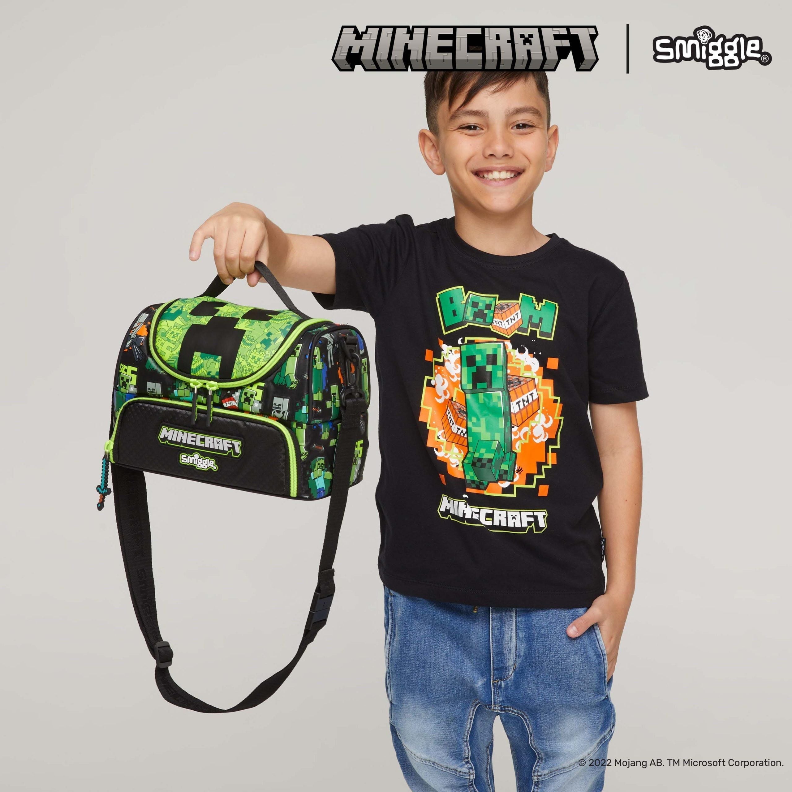 Smiggle - Minecraft Fiambrera Colgante de Doble Capa