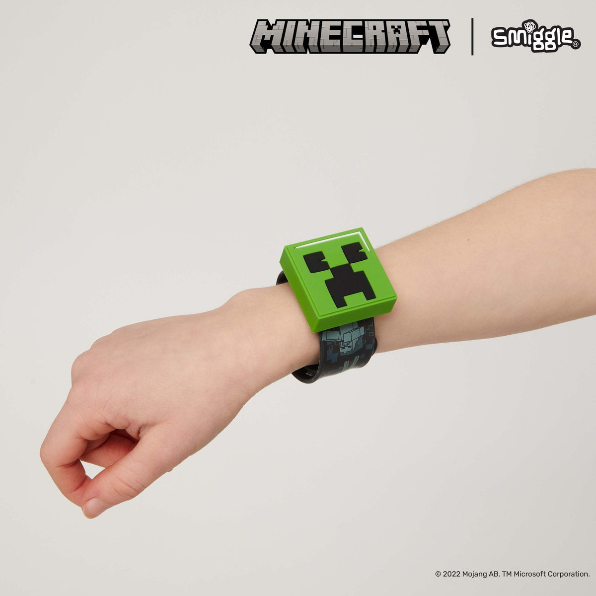 Smiggle - Minecraft Pulsera Slapband con Dijes Intercambiables