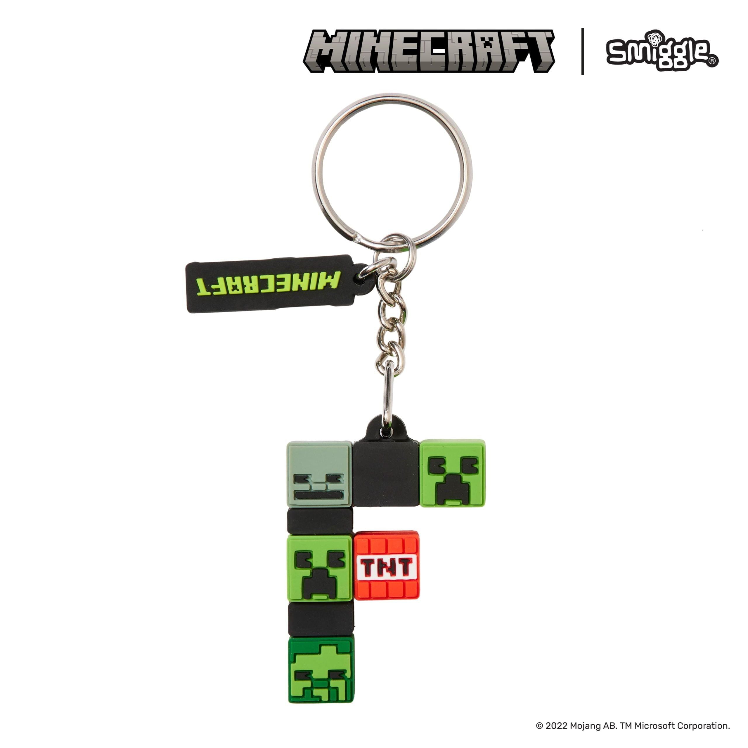 Smiggle - Llavero de la letra F de Minecraft
