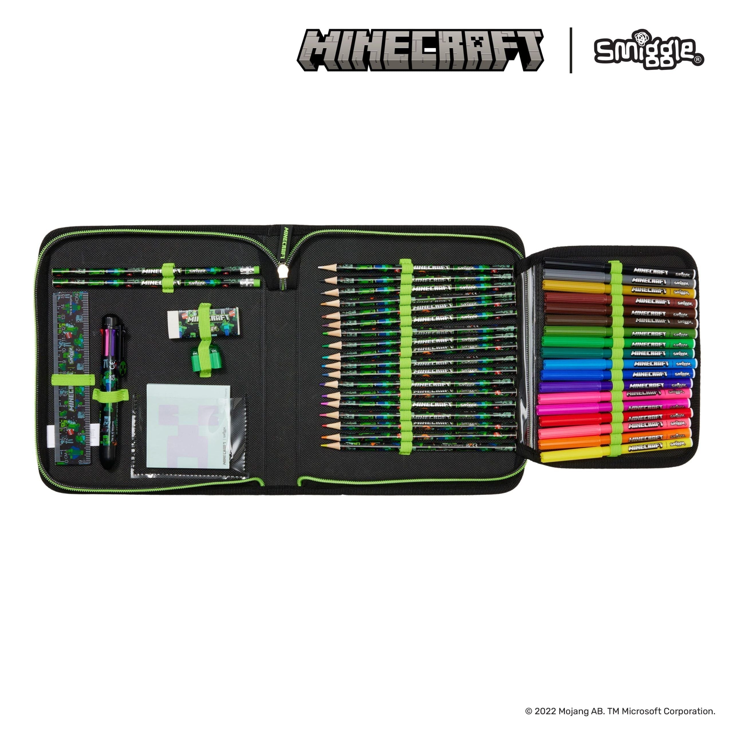 Smiggle - Set de papelería y estuche Minecraft