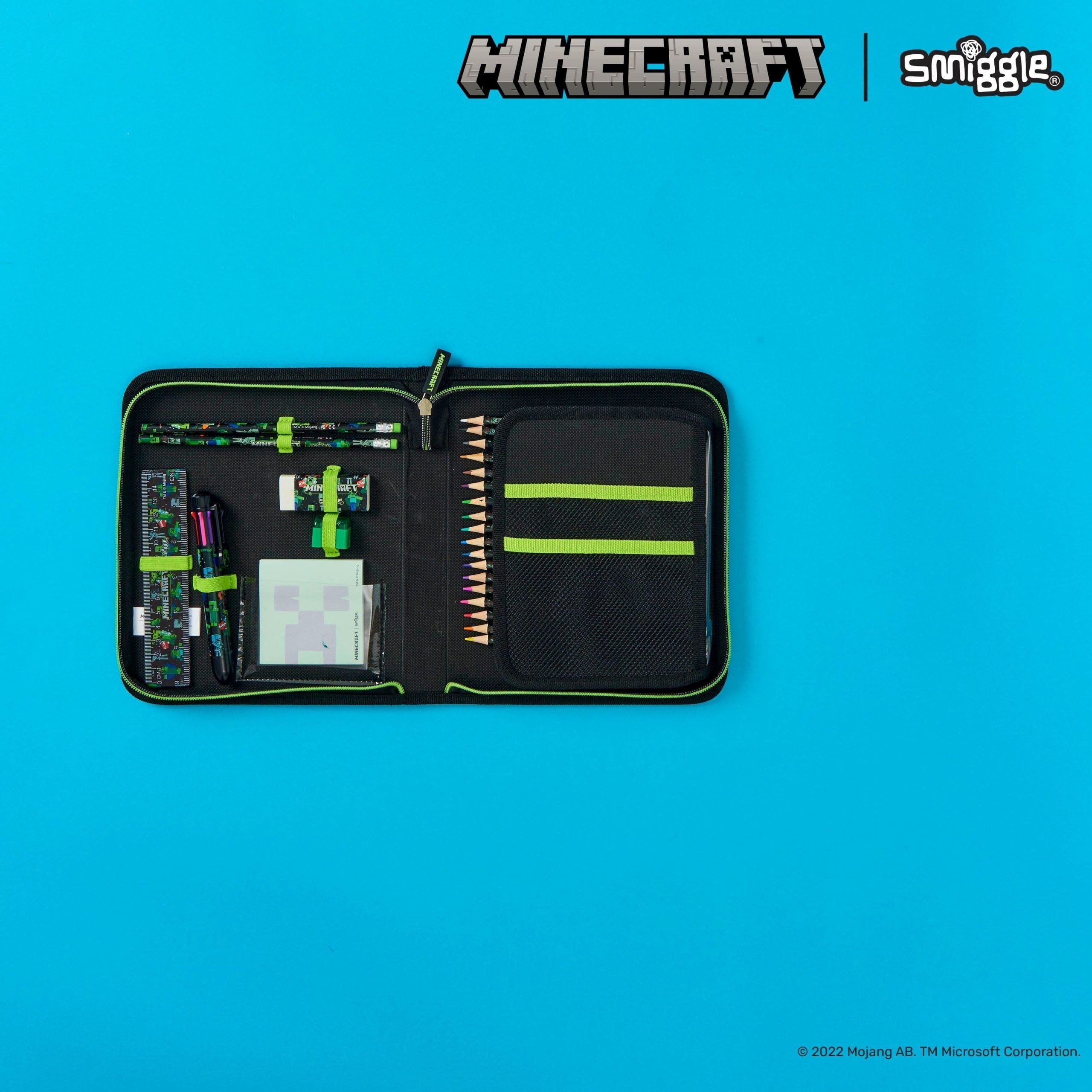 Smiggle - Set de papelería y estuche Minecraft