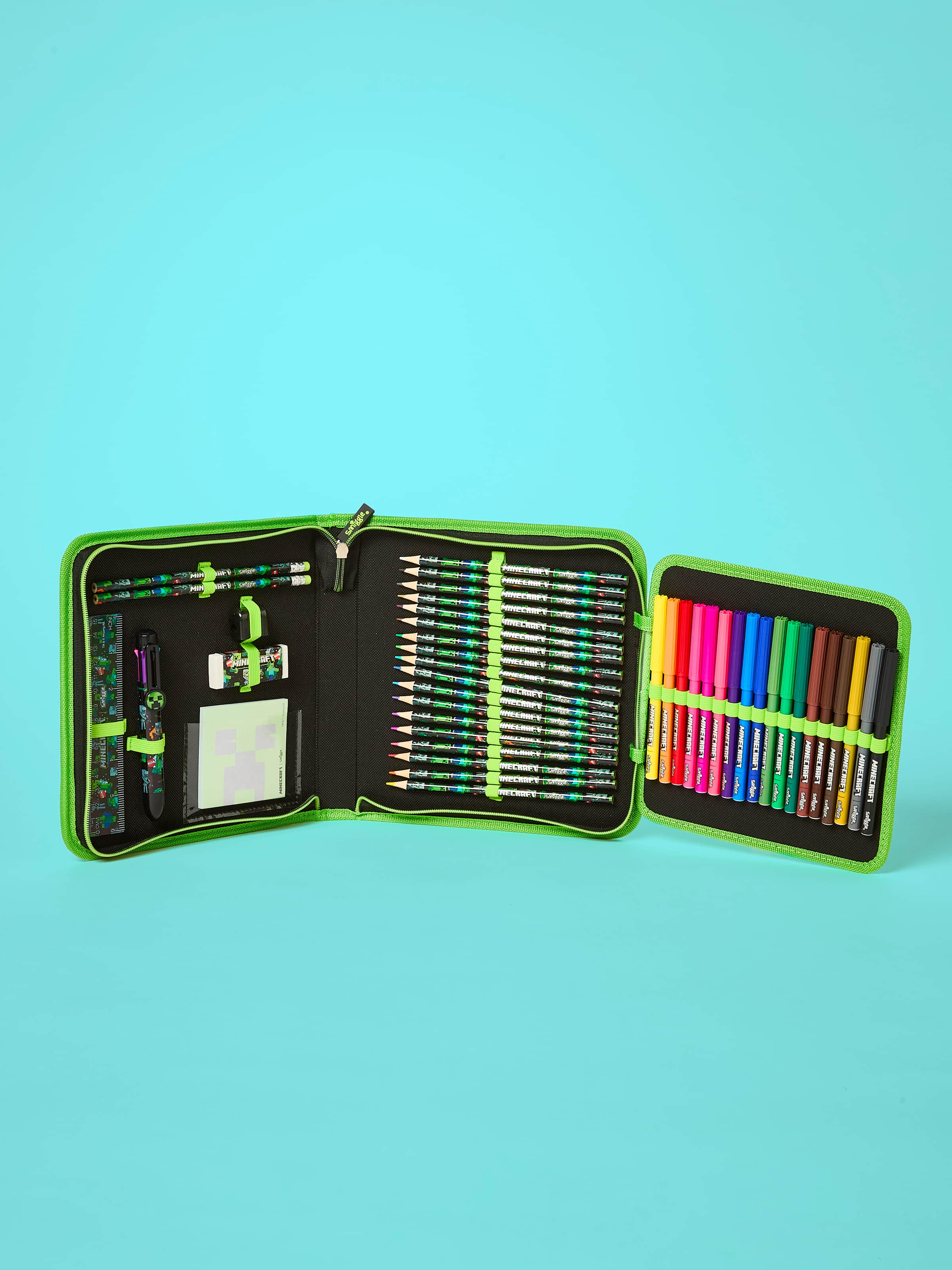 Smiggle - Set de papelería y estuche Minecraft