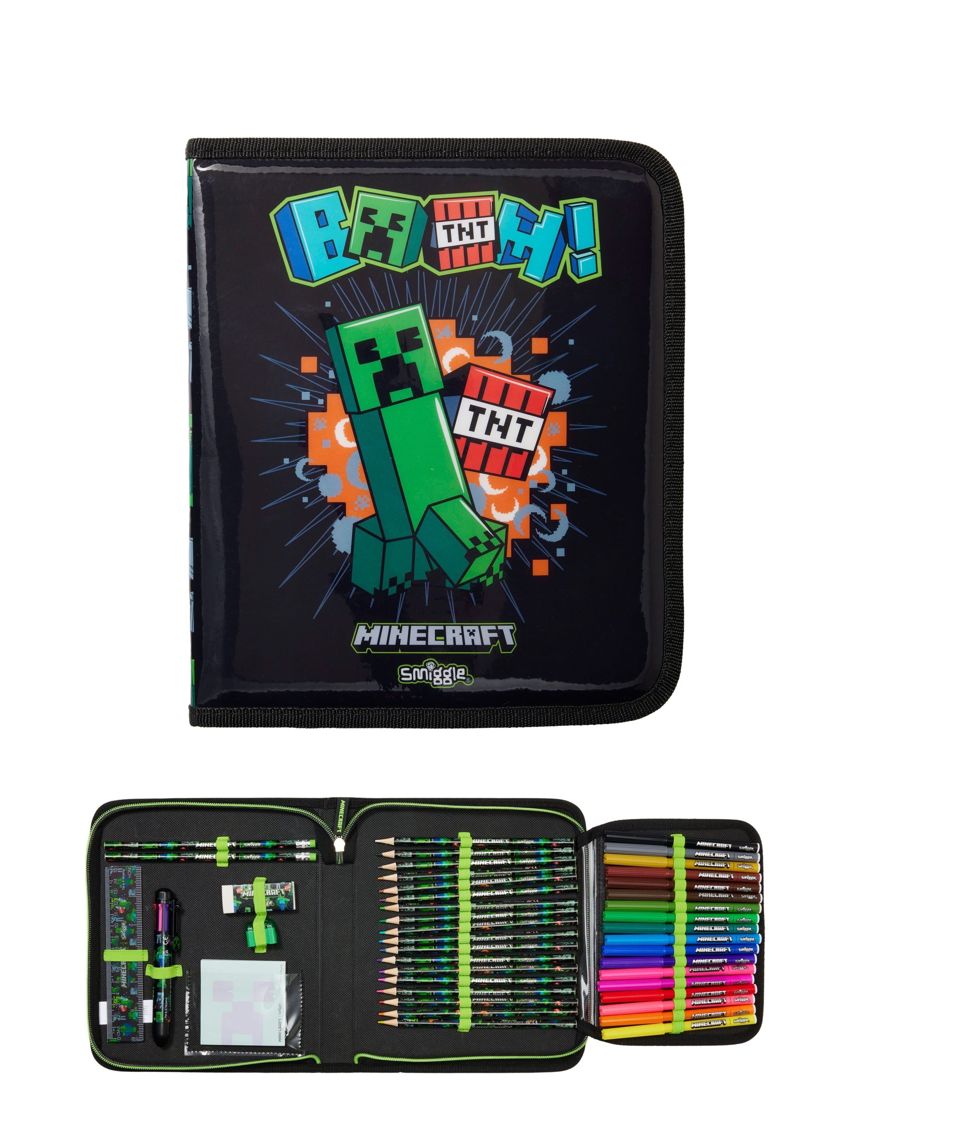 Smiggle - Set de papelería y estuche Minecraft