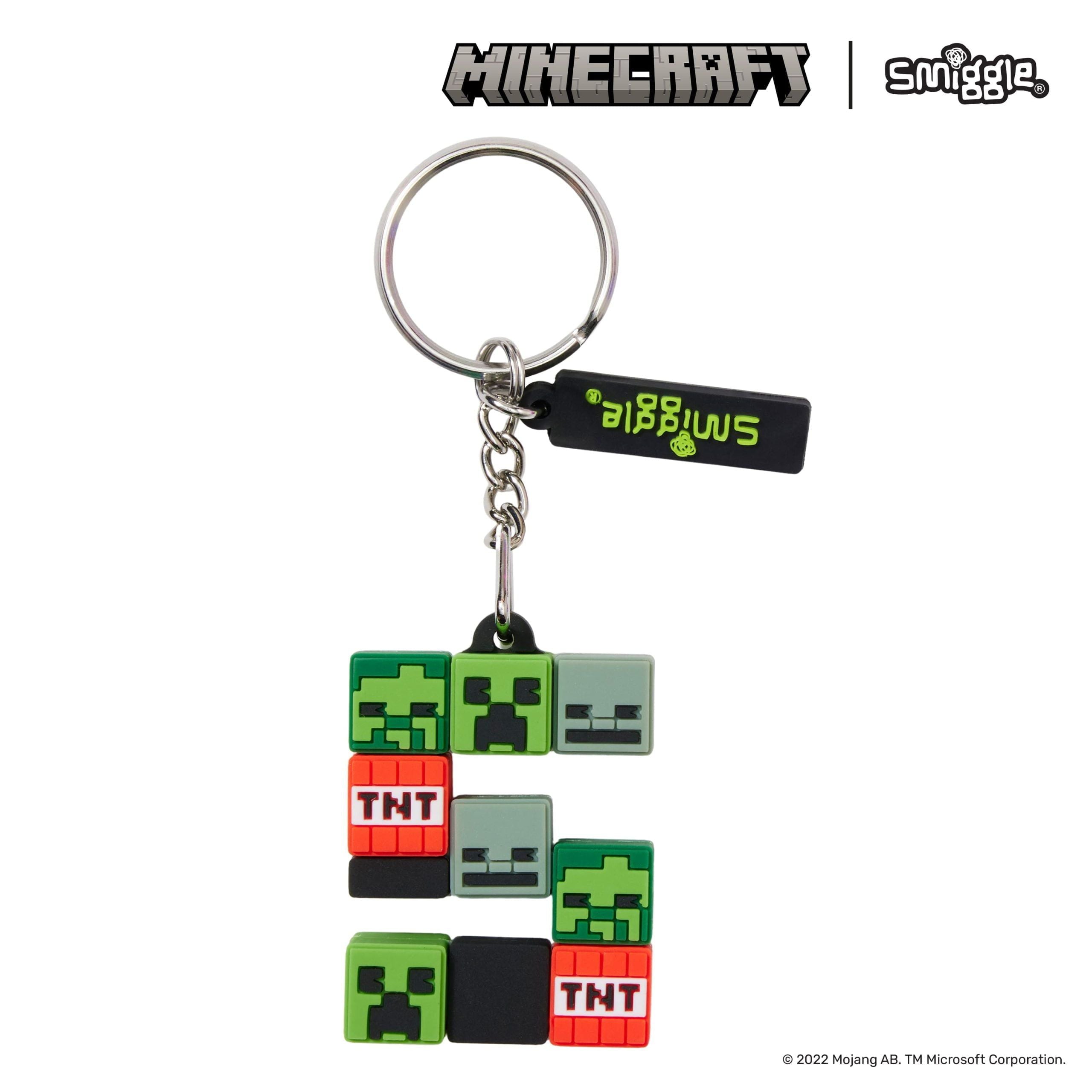 Smiggle - Llavero con la letra S de Minecraft