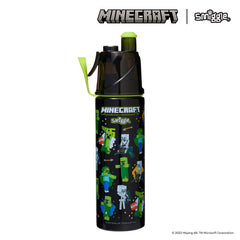 Smiggle - Botella de acero inoxidable Minecraft con pulverizador, 500 ml