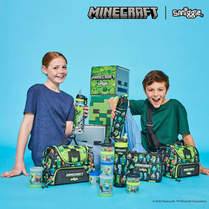 Smiggle - Botella de acero inoxidable Minecraft con pulverizador, 500 ml