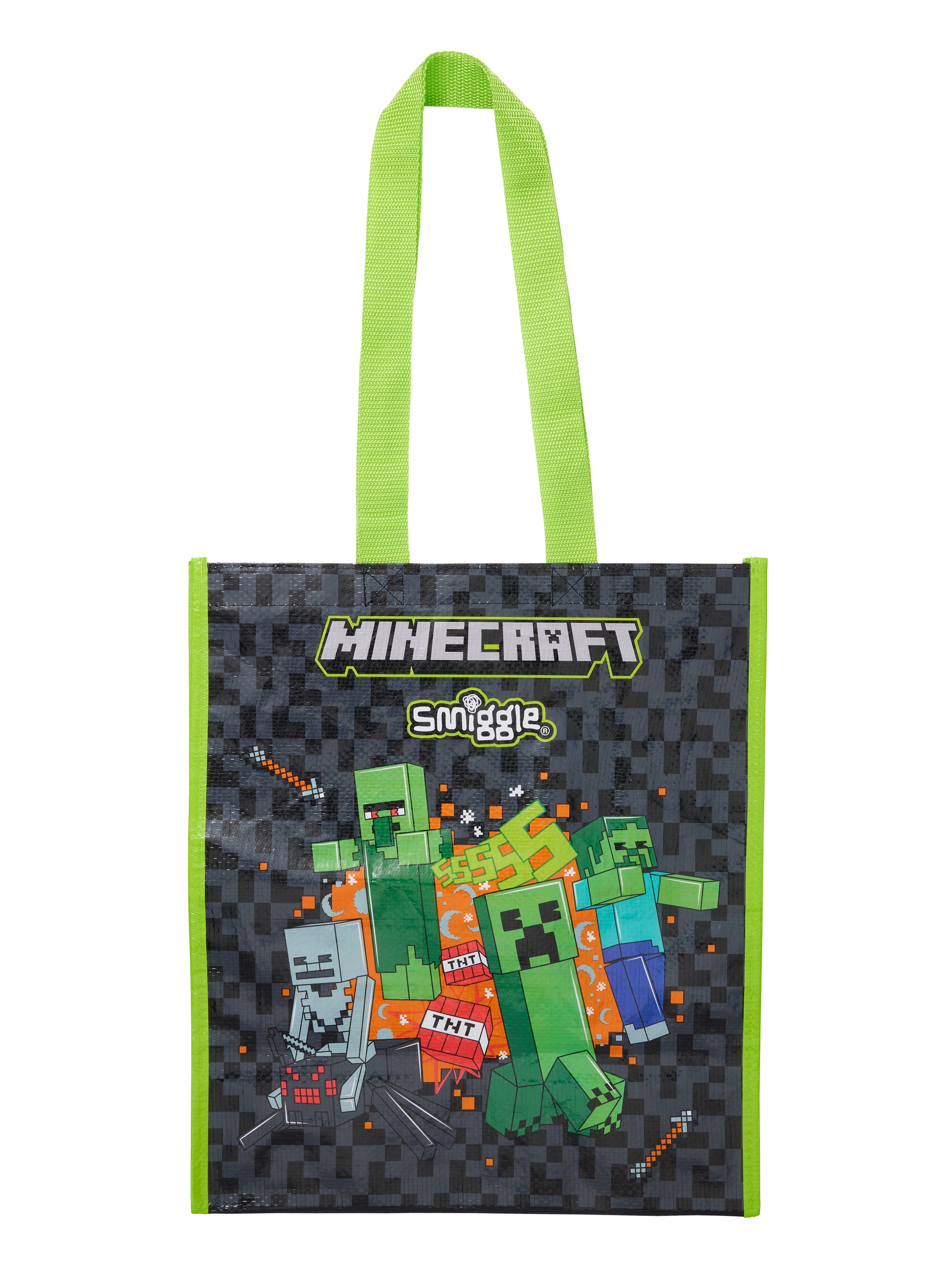 Smiggle - Bolso de mano mediano reutilizable de Minecraft