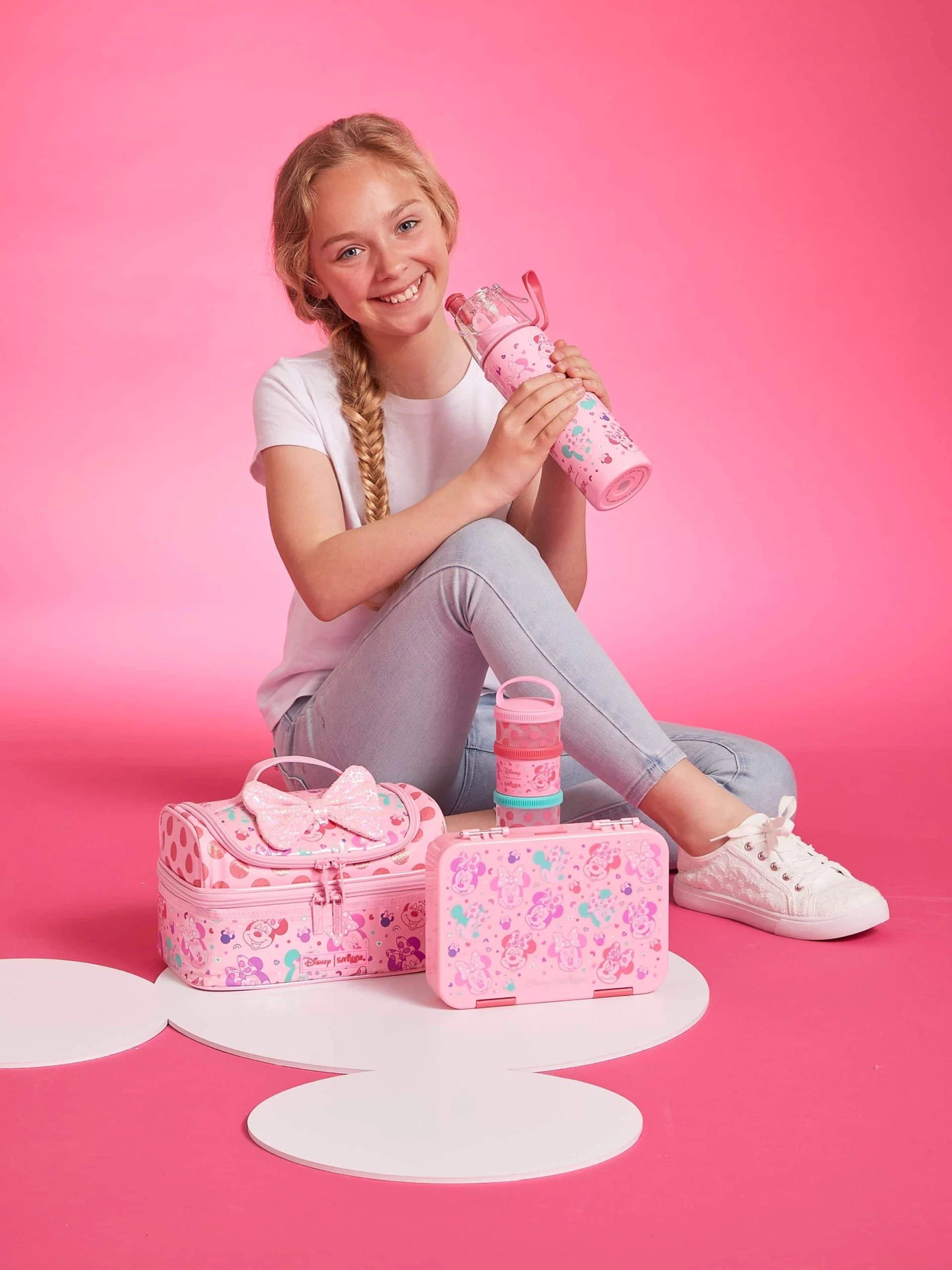 Smiggle - Recipientes para snacks y aperitivos de Minnie Mouse (paquete de 4)
