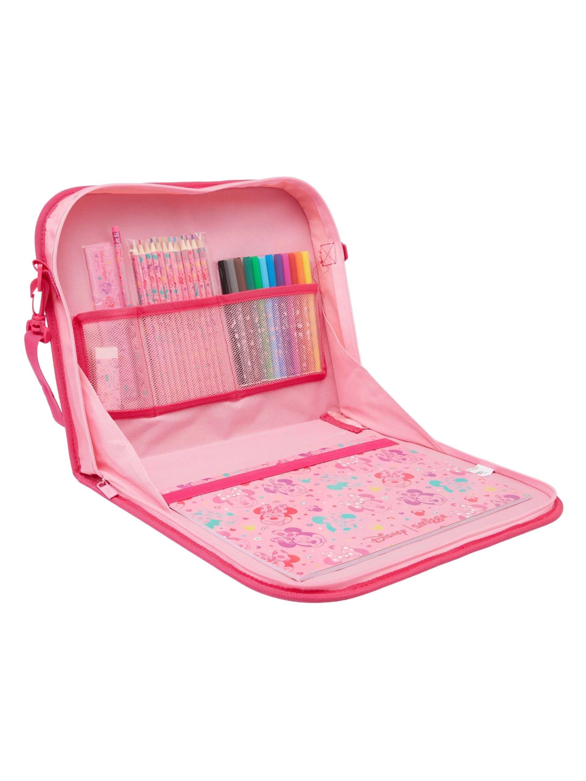 Smiggle - Set de pintura y libro para colorear Minnie Mouse con bolsa