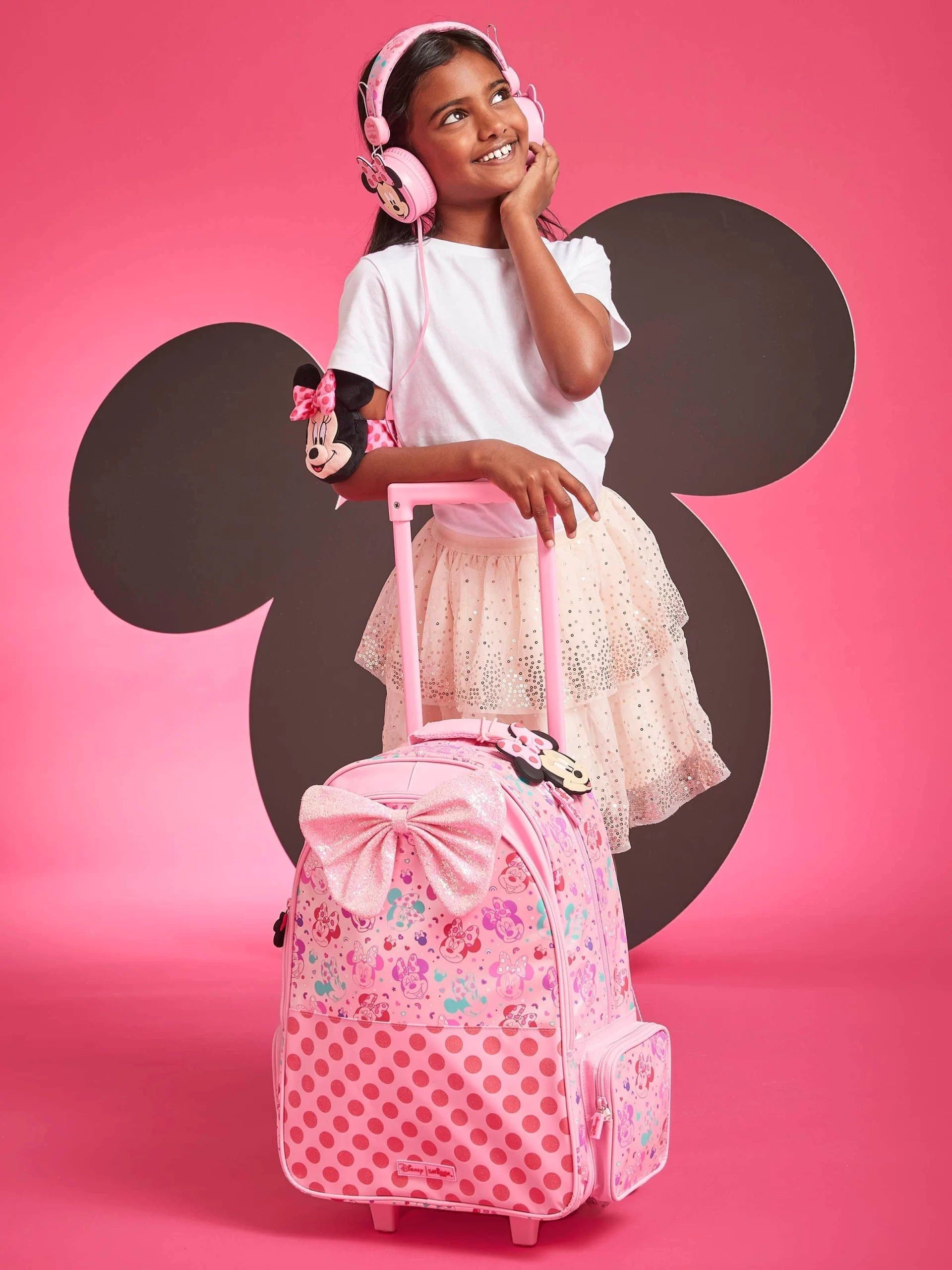 Smiggle - Minnie Mouse Mochila Trolley Luminosa