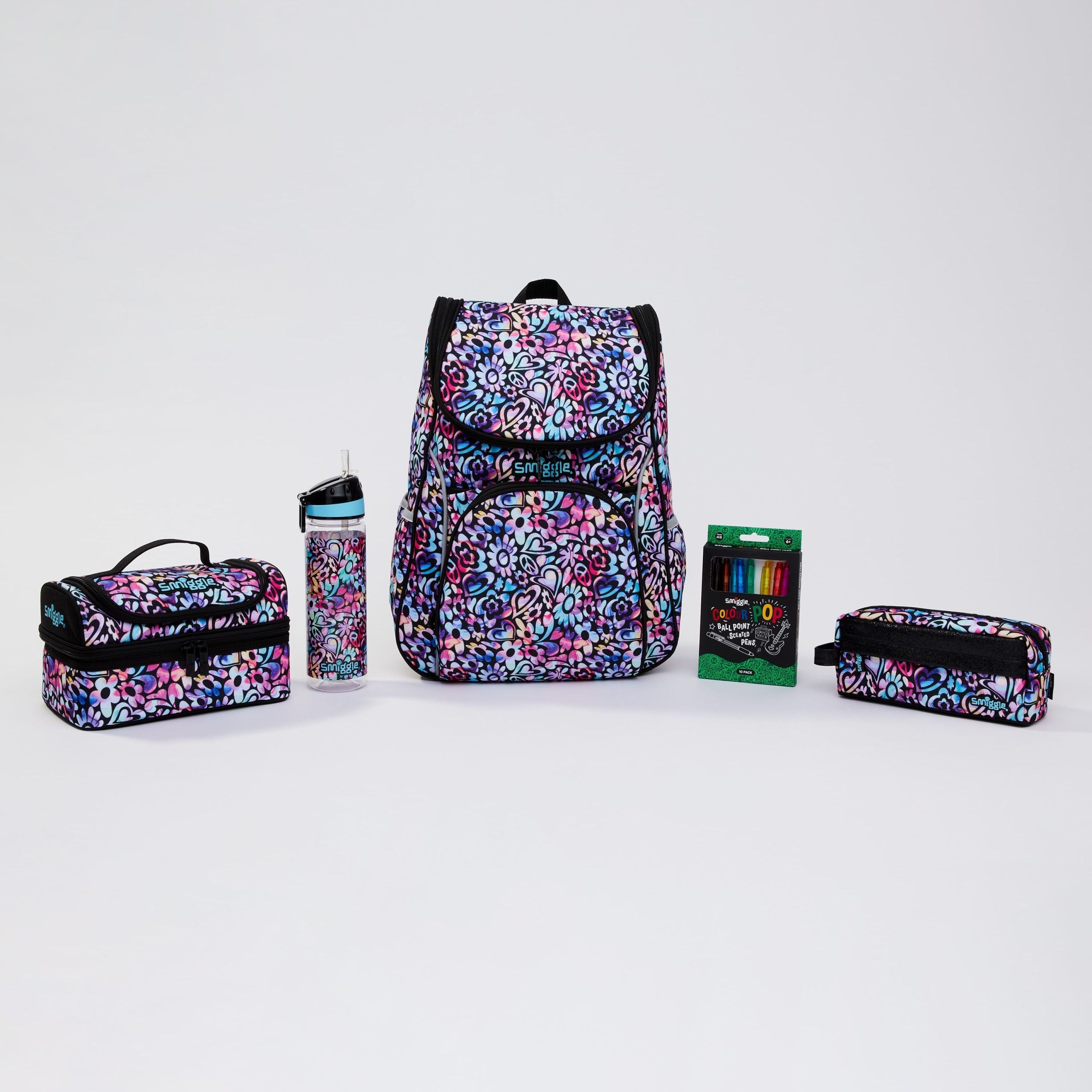Smiggle - Set de 5 piezas de mochila escolar Mirage