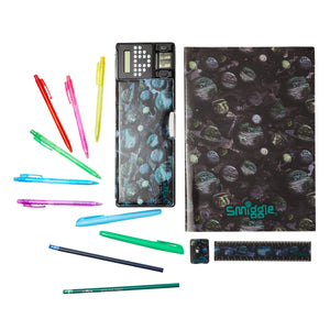 Smiggle - Estuche automático para lápices con calculadora y set de papelería Mirage