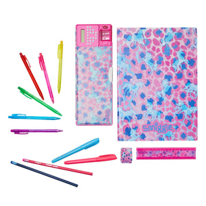 Smiggle - Estuche automático para lápices con calculadora y set de papelería Mirage