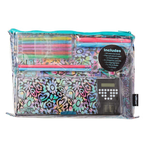 Smiggle - Estuche automático para lápices con calculadora y set de papelería Mirage