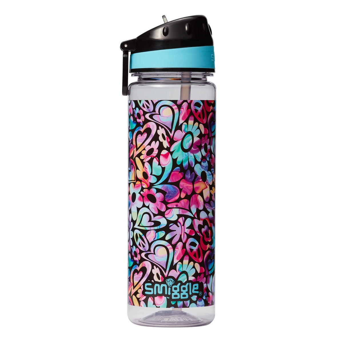 Smiggle - Botella de agua Mirage de 650 ml sin BPA con pajita