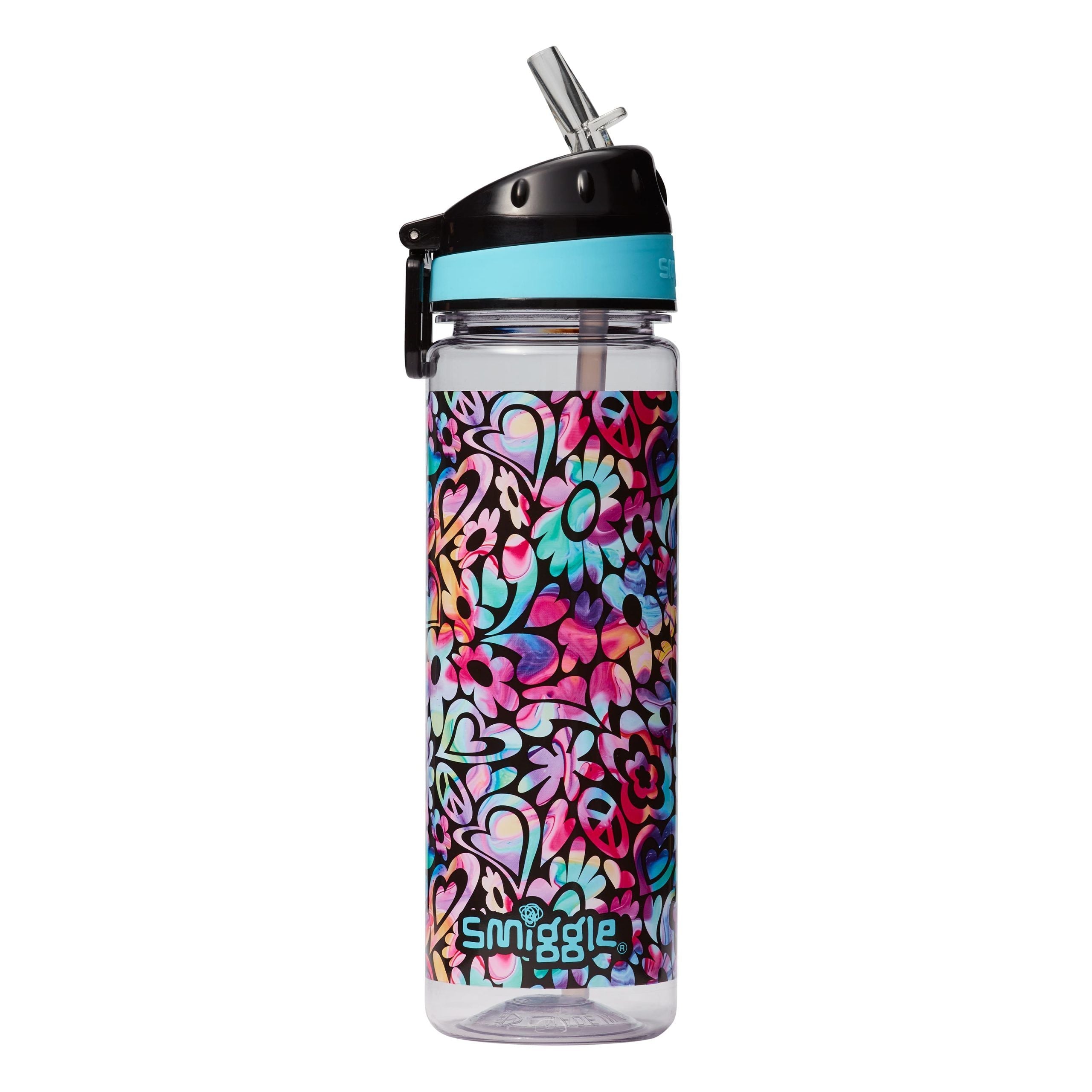 Smiggle - Botella de agua Mirage de 650 ml sin BPA con pajita
