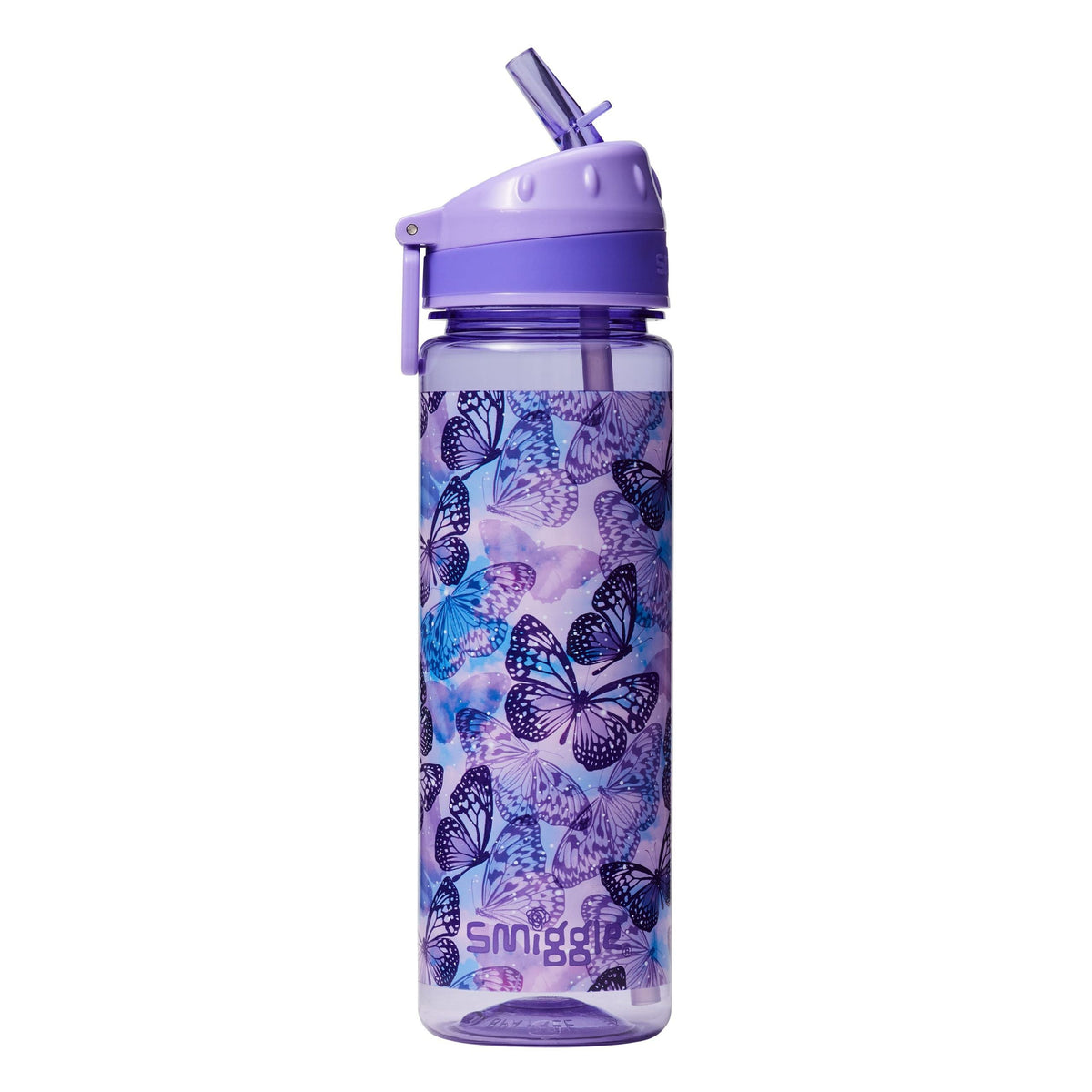 Smiggle - Botella de agua Mirage de 650 ml sin BPA con pajita