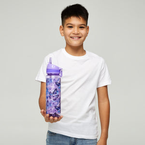 Smiggle - Botella de agua Mirage de 650 ml sin BPA con pajita