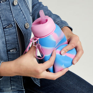 Smiggle - Botella de Agua Plegable de Silicona Mirage de 630 ML sin BPA