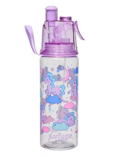 Smiggle - Bidón de agua sin BPA de 560 ml Misty con pulverizador