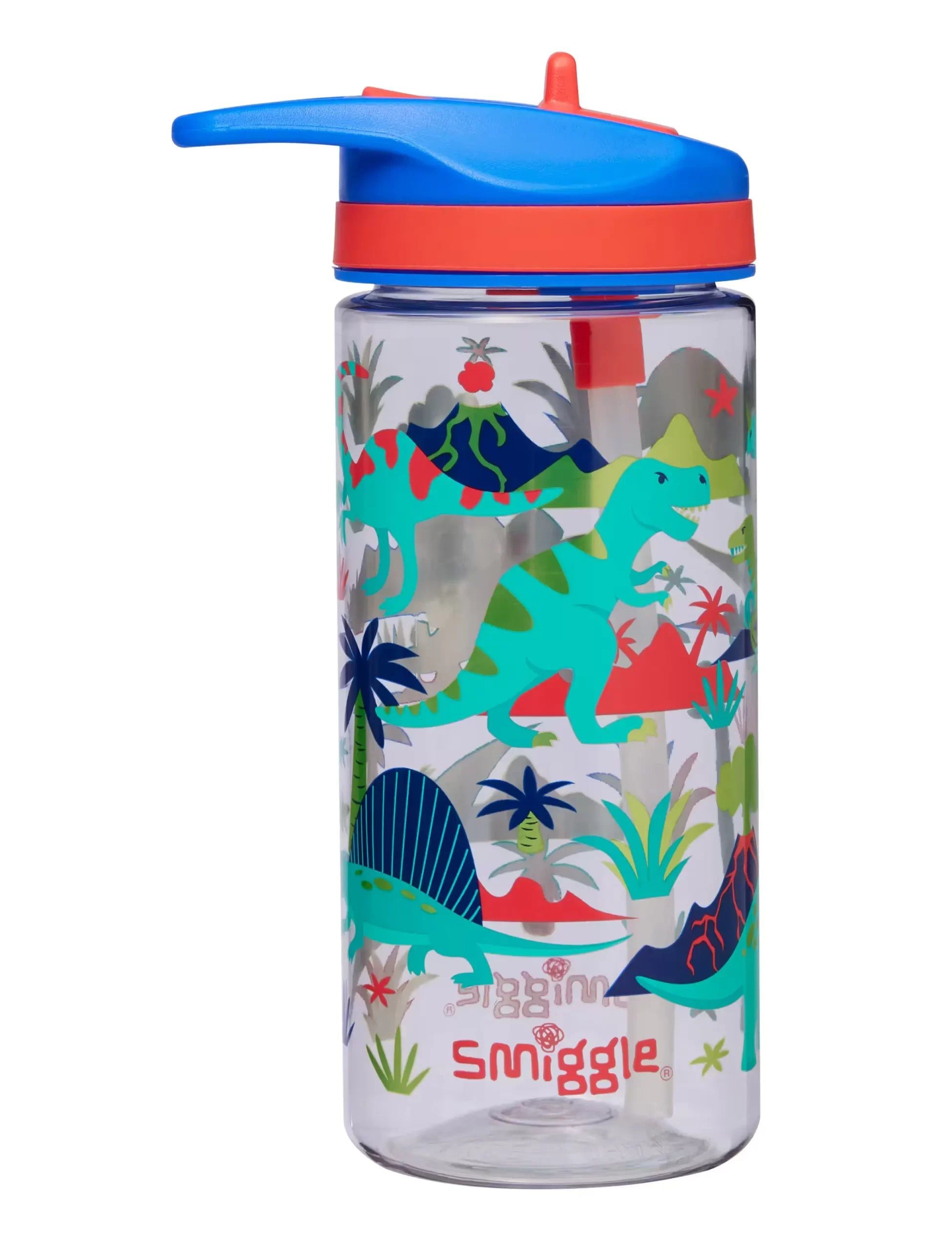 Smiggle - Botella de agua con pajita de 440 ml sin BPA