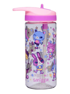 Smiggle - Botella de agua con pajita de 440 ml sin BPA