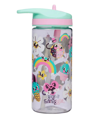 Smiggle - Botella de agua con pajita de 440 ML sin BPA