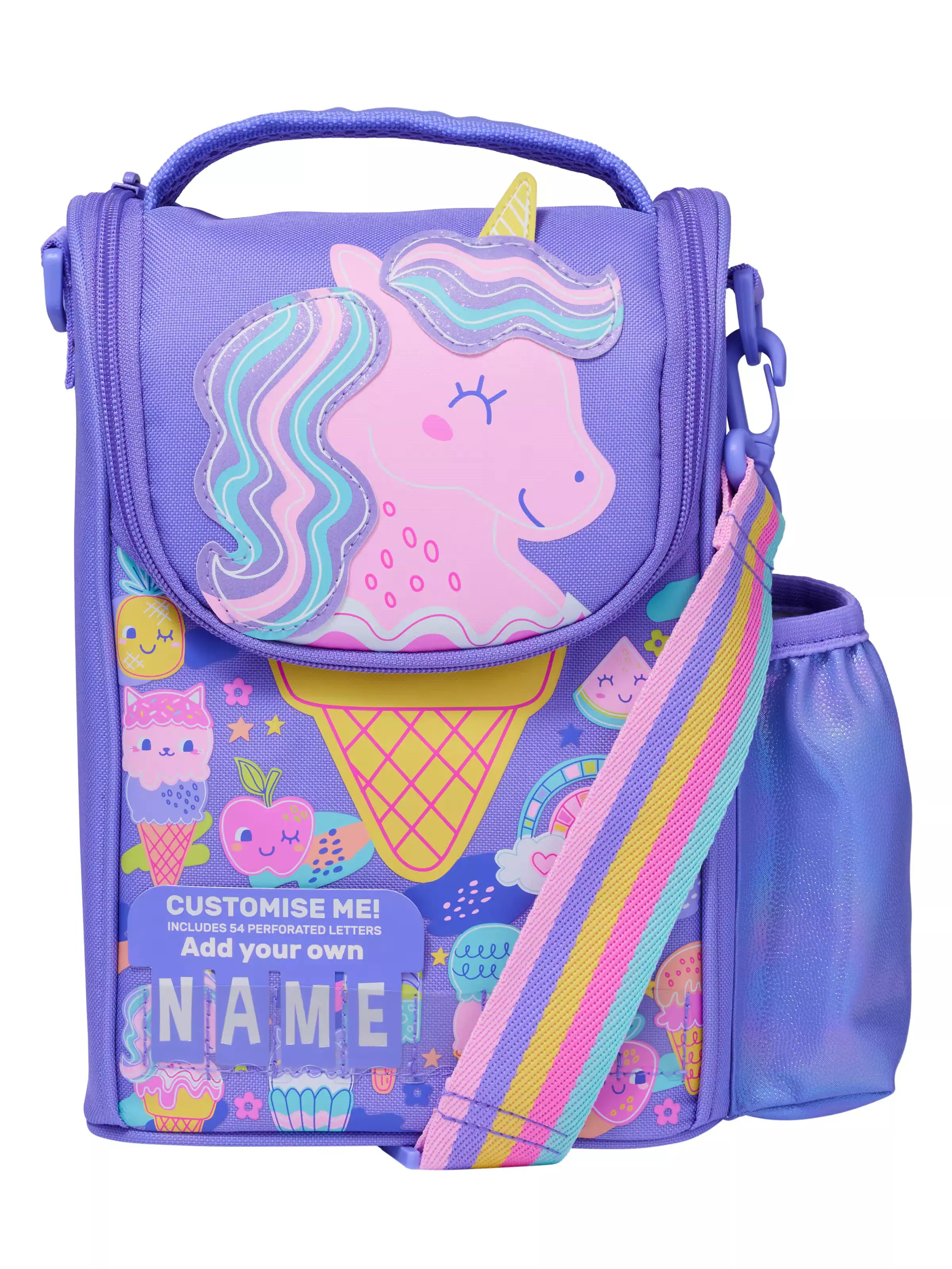 Smiggle - Tales Felices Bolsa de almuerzo y excursión preescolar con etiqueta de nombre