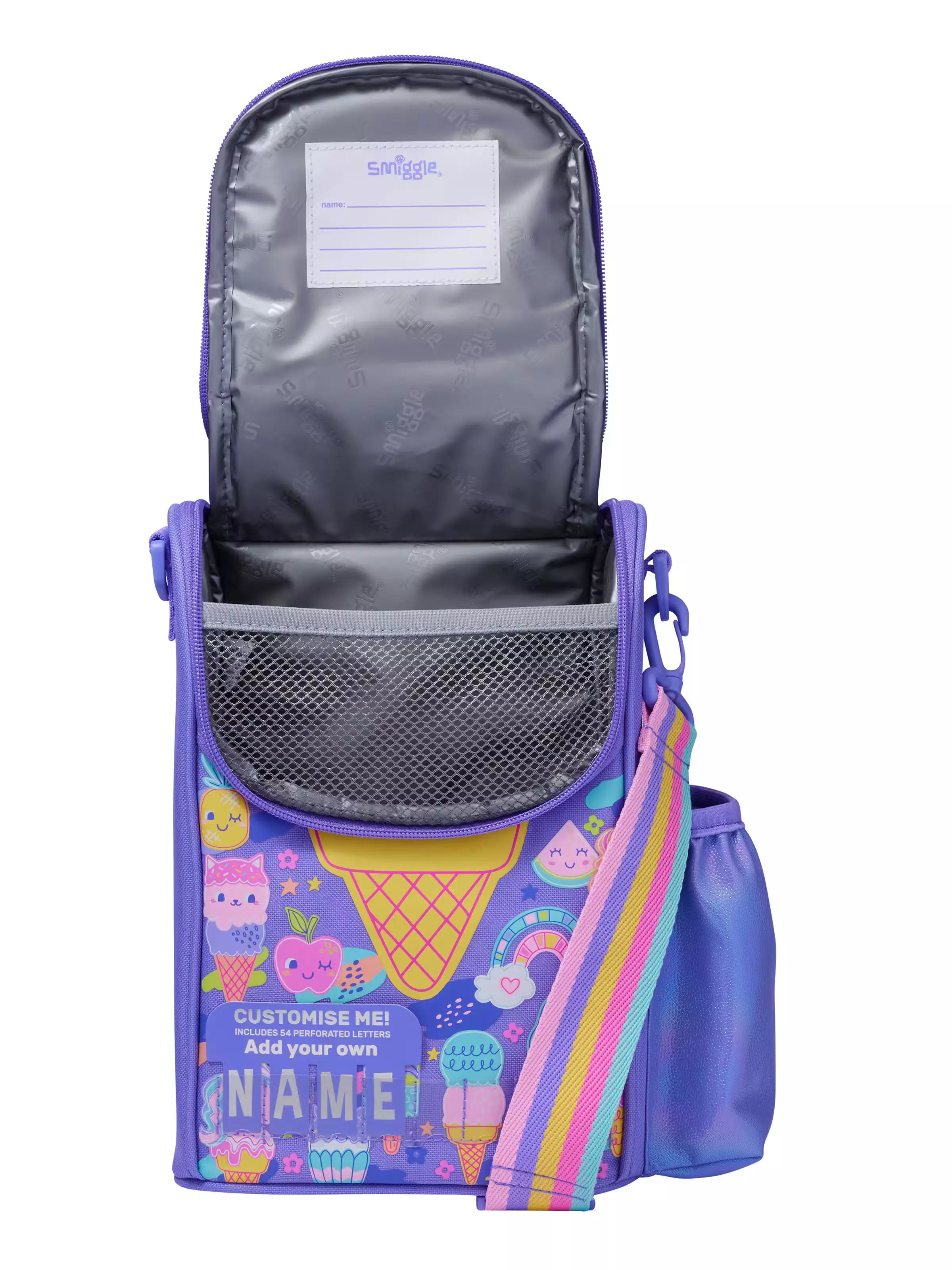 Smiggle - Tales Felices Bolsa de almuerzo y excursión preescolar con etiqueta de nombre