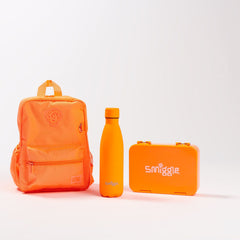 Smiggle - Set de mochila escolar con fiambrera neón