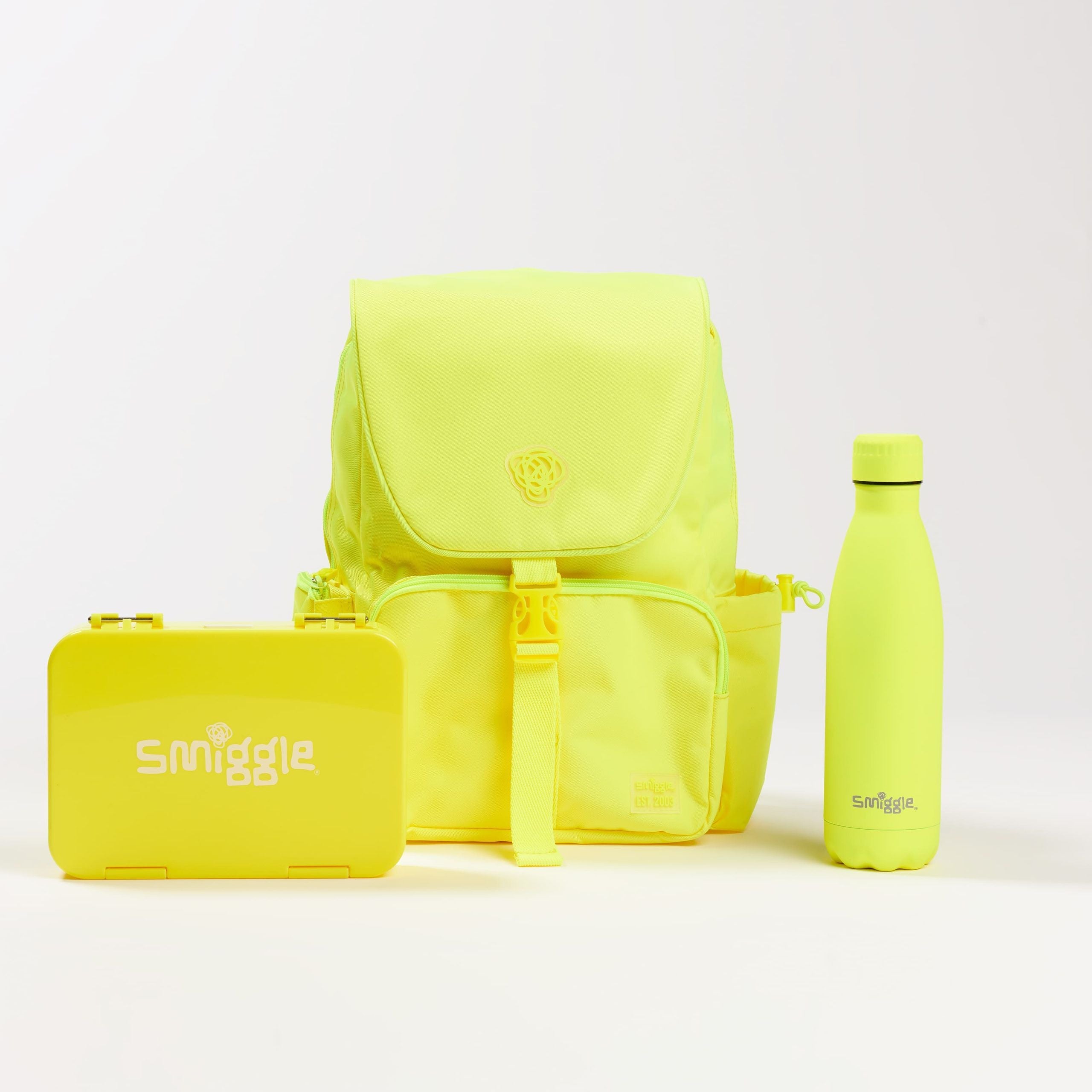 Smiggle - Set de mochila con fiambrera mediana Neon