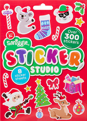 Smiggle - Libro de estudio de pegatinas de Navidad